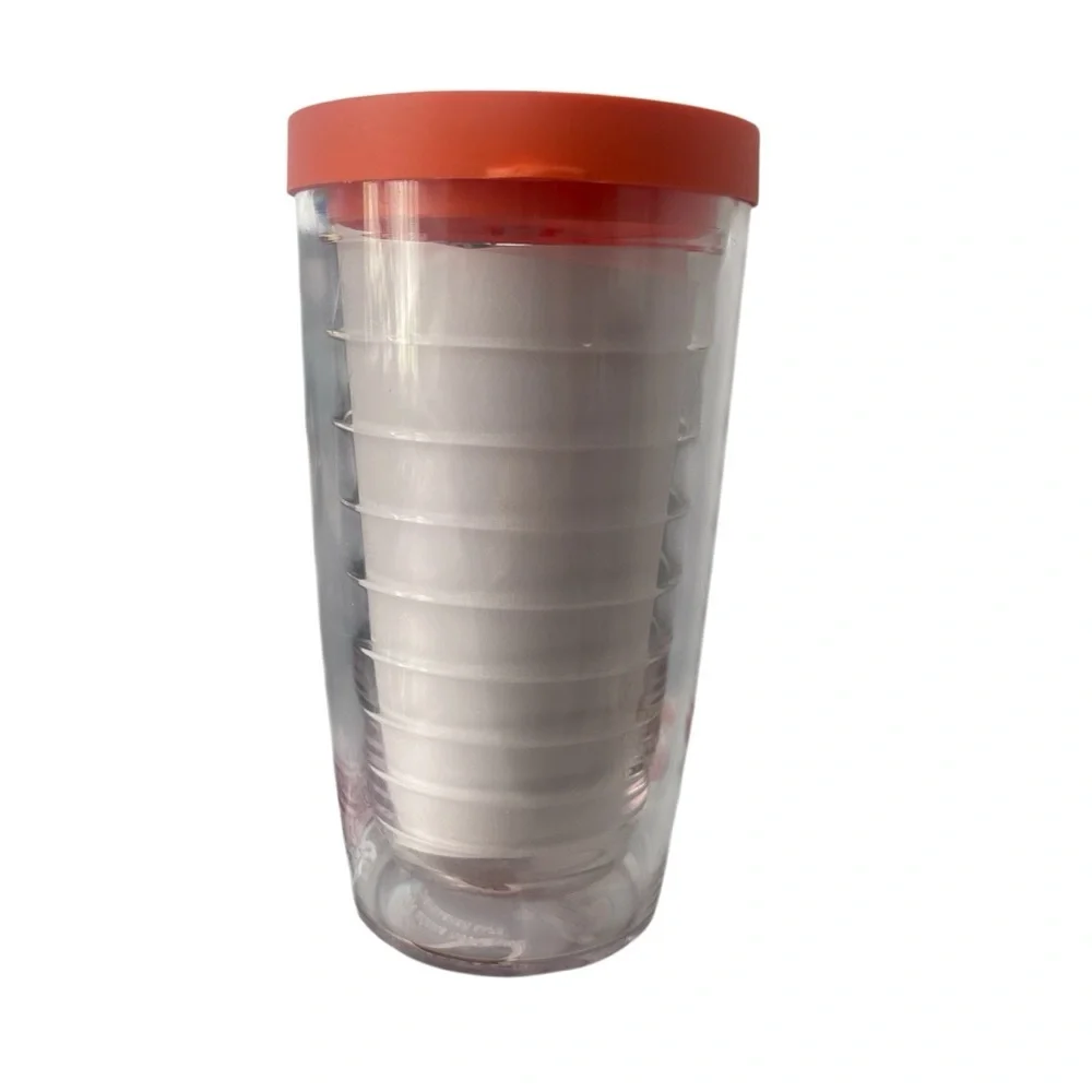 Tervis Crab Tumbler Orange Lid 16 Oz Double Walled Hot Cold Drink Kids Summer